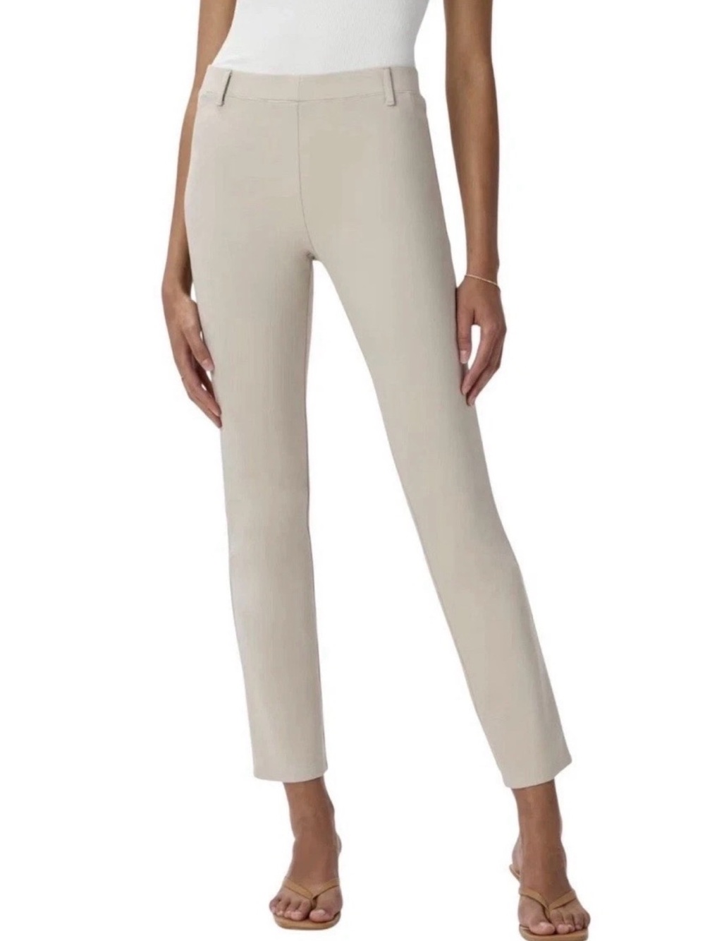 NWT QUINCE- Ultra-Stretch Ponte Straight Leg Pants/Ecru/S/28